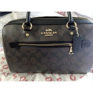Coach Black and Brown Signature Satchel